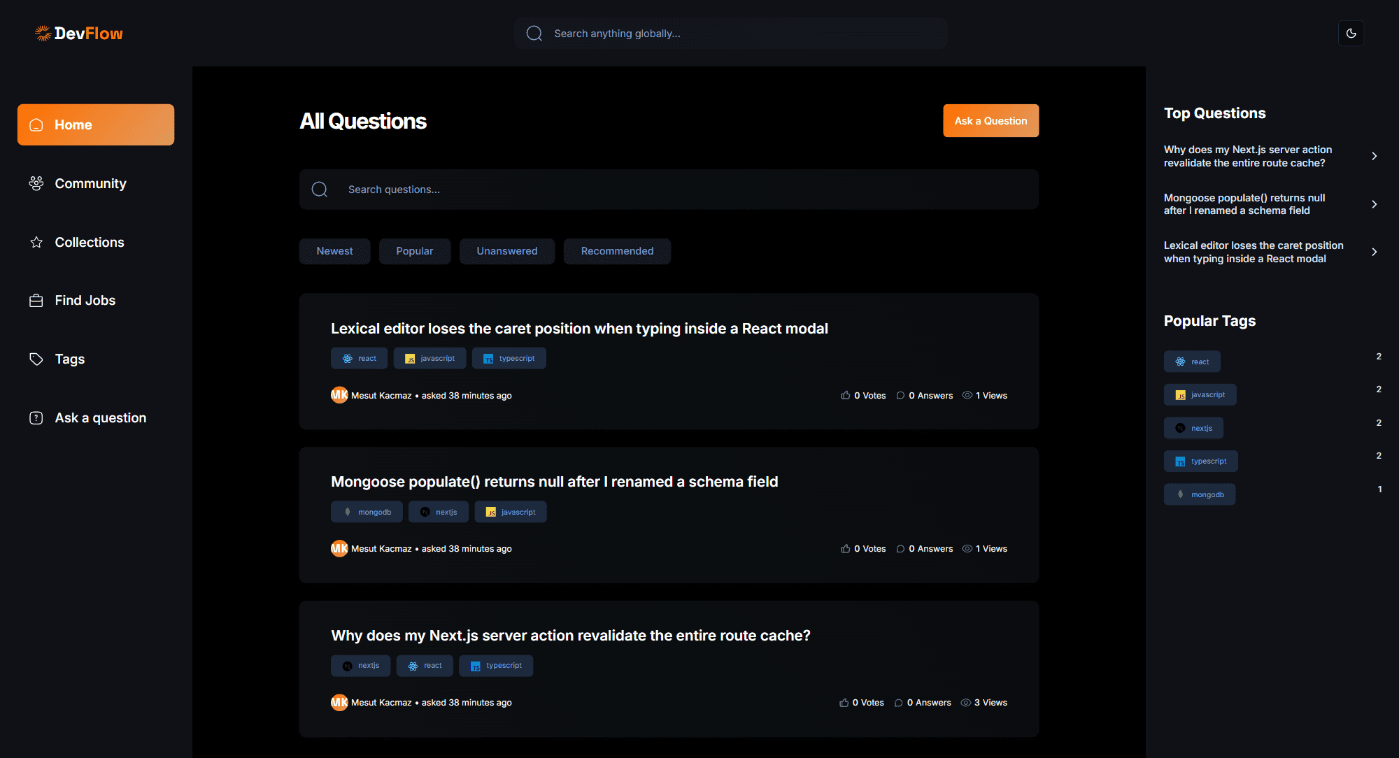 DevFlow application preview