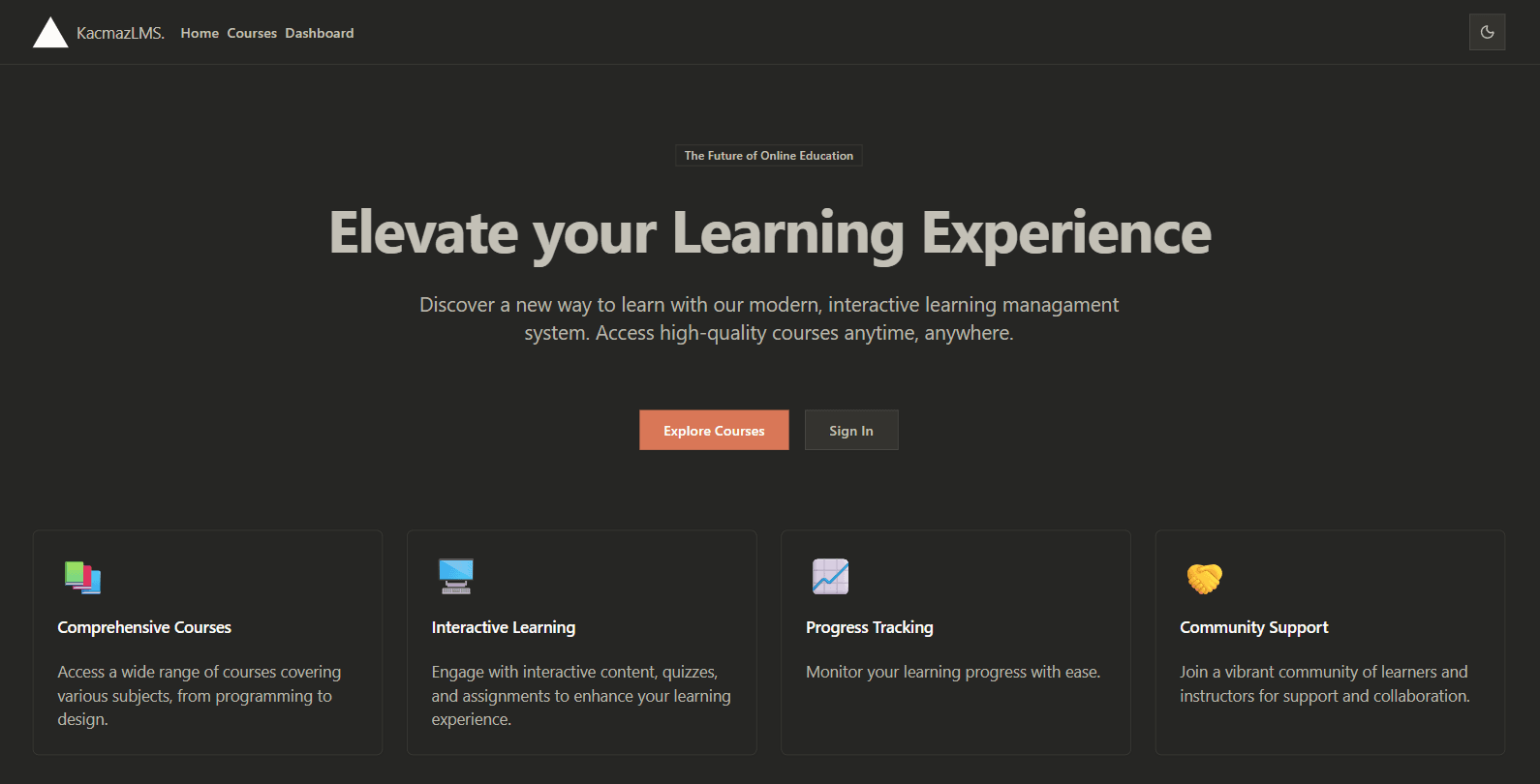 KacmazLMS application preview